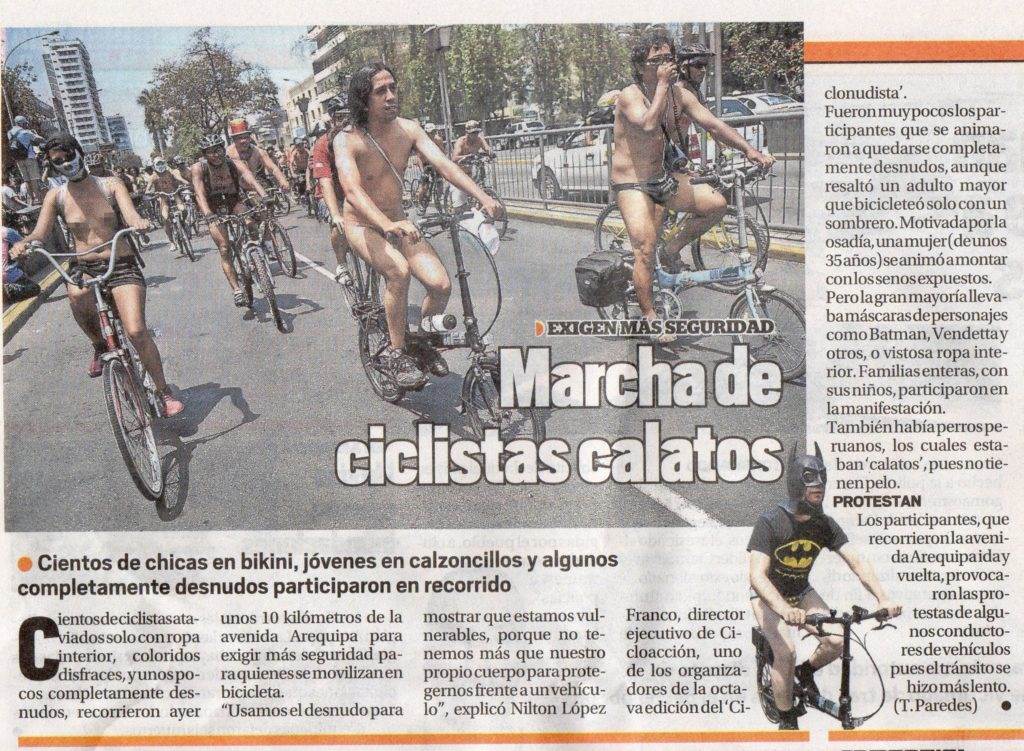 el trome march of the naked cyclists
