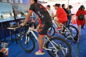 DAHON bikes with simulators at Tour of Hainan