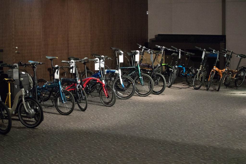 DAHON 2018 sample folding bikes on display